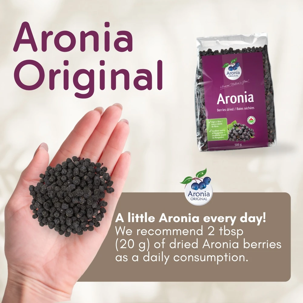 Organic Dried Aronia Berries 500g | Whole Berry, No Sugar Added