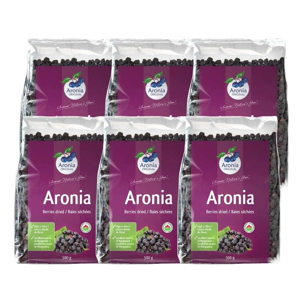 Organic Dried Aronia Berries 500g | Whole Berry, No Sugar Added
